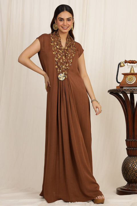 EMBROIDERED KAFTAN DRESS