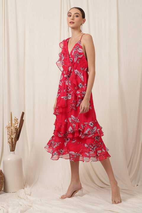 FRILL DRESS MAGNIFICIENT PINK