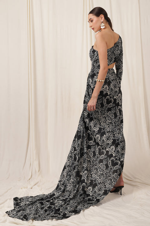 HOUSE OF MAKSIM SIGNATURE DRAPE GOWN