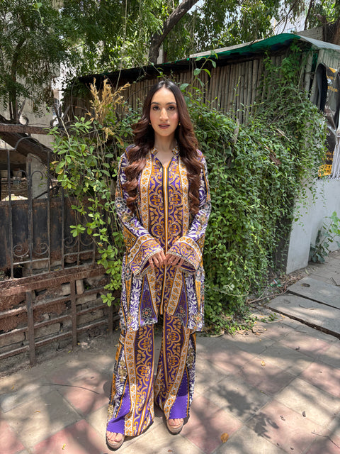 ESSENTIALLY FESTIVE SET WITH EMBROIDERED SHIRT & PANTS