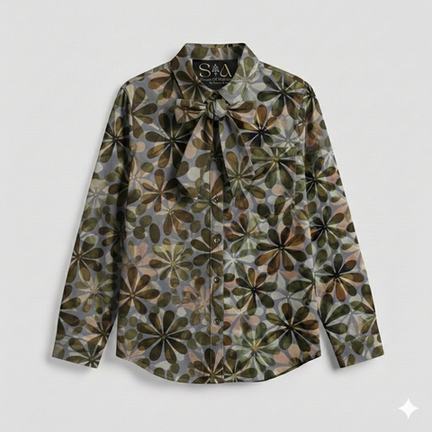 Floral Bloom Cotton Blend Shirt