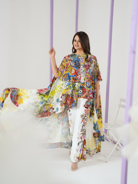 THE GOAN MISTRESS CAPE AND PLACEMENT PANTS SET