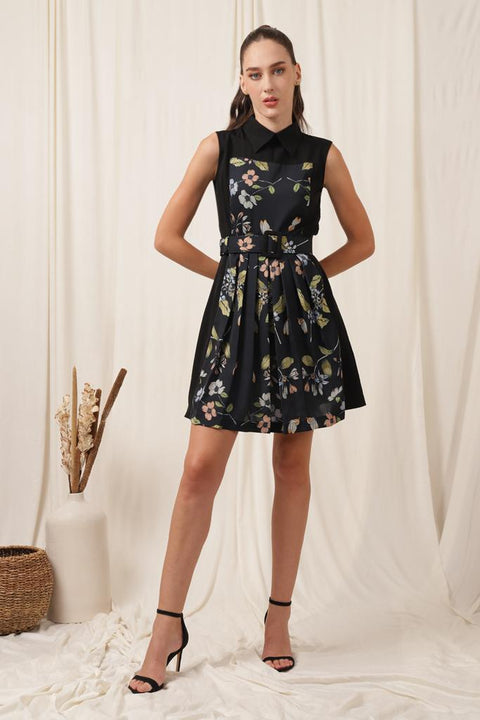 THE KIKI DRESS WITH PRINTED BELT